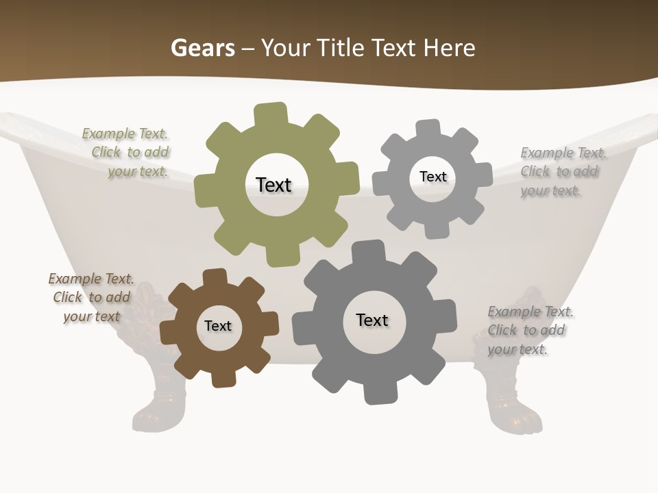 White Isolated Shower PowerPoint Template