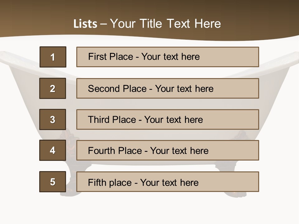 White Isolated Shower PowerPoint Template