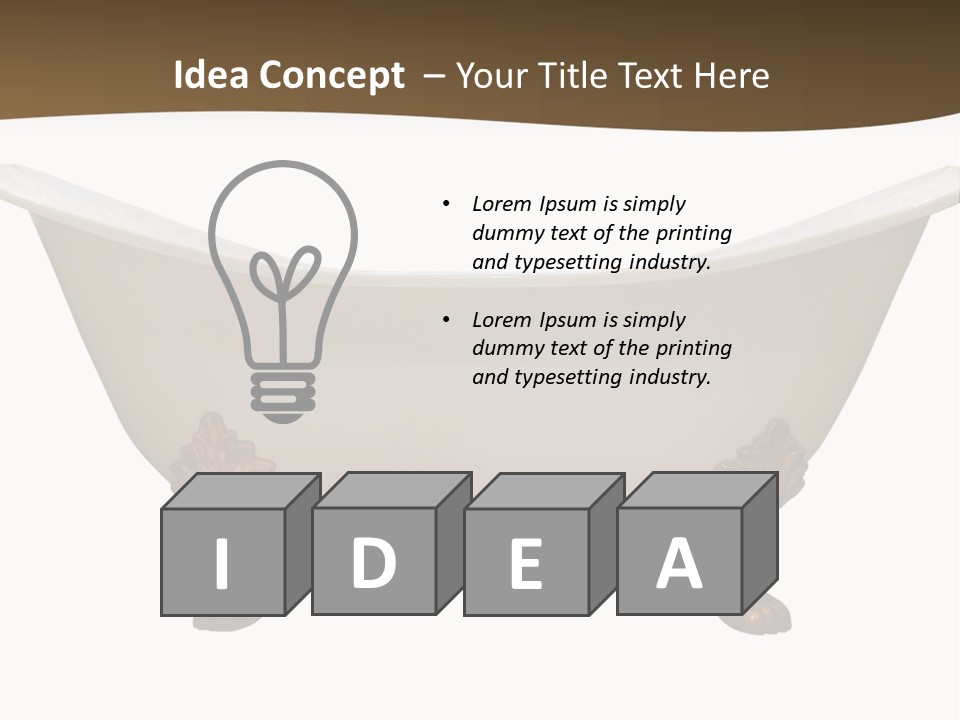 White Isolated Shower PowerPoint Template