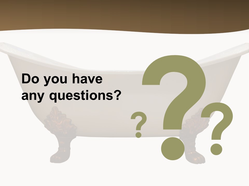 White Isolated Shower PowerPoint Template