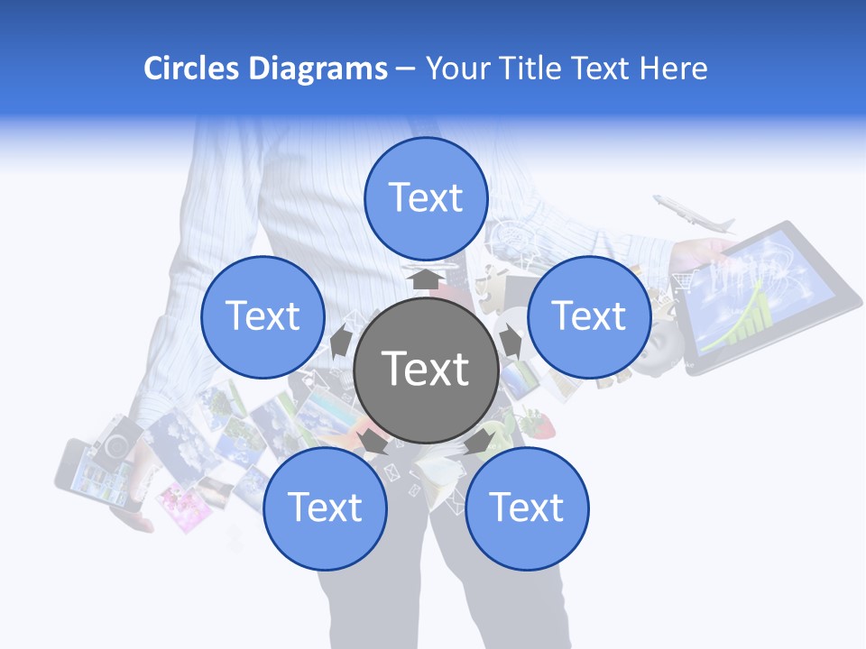 Sms Number Connection PowerPoint Template