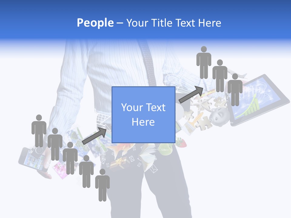 Sms Number Connection PowerPoint Template