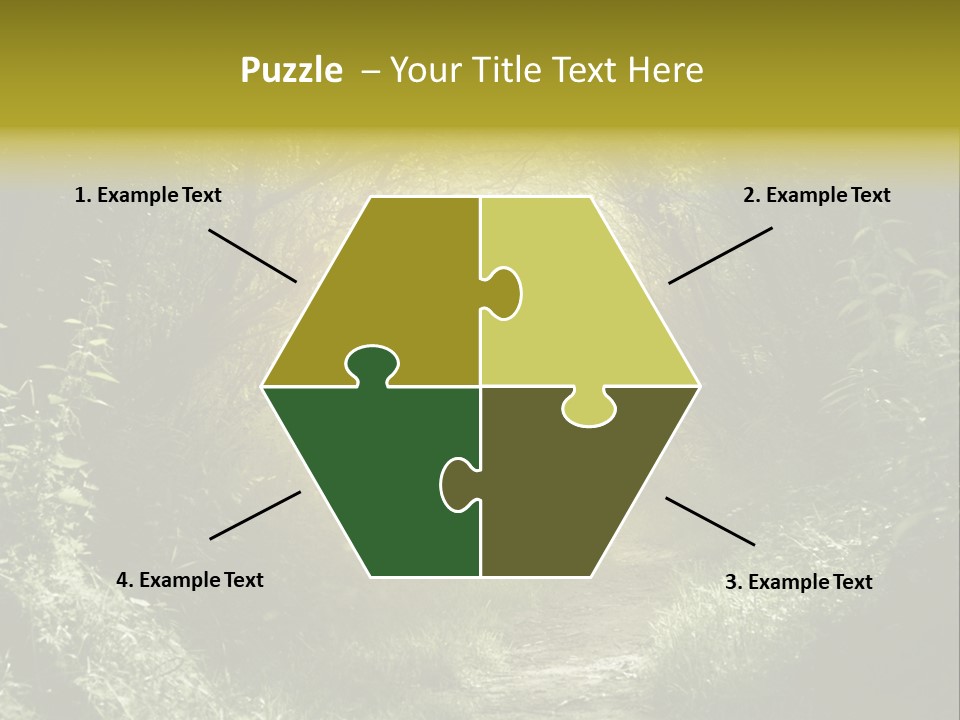 Nightmare Green Flower PowerPoint Template