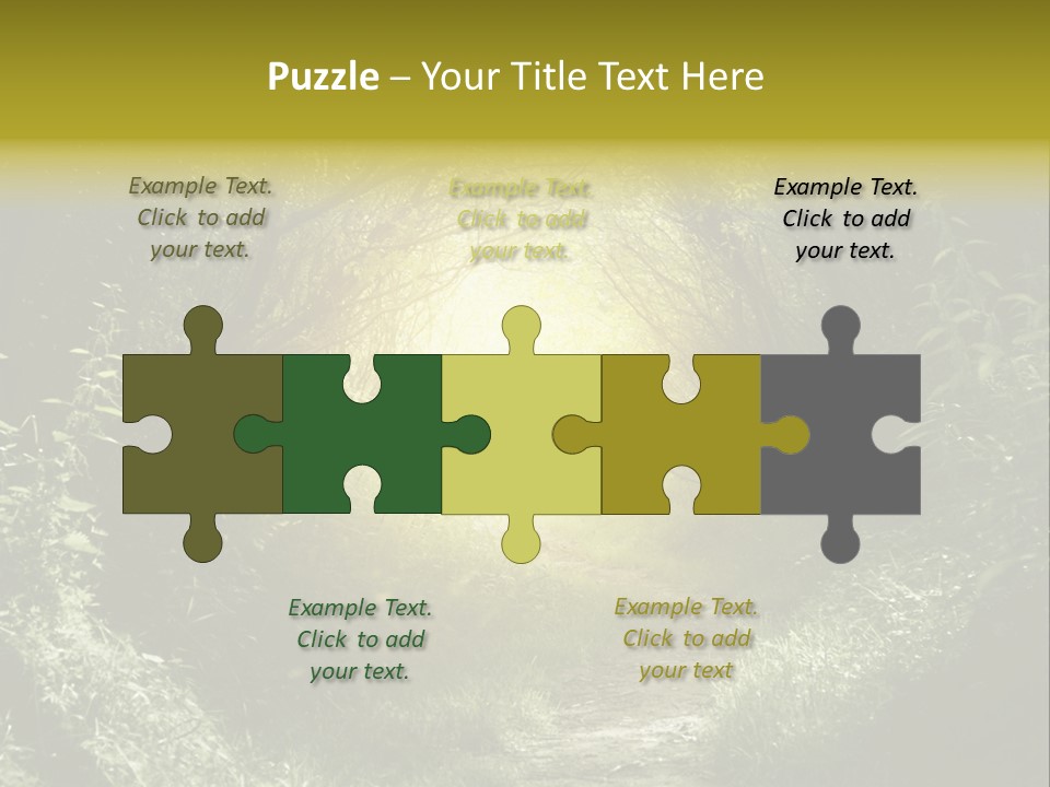 Nightmare Green Flower PowerPoint Template