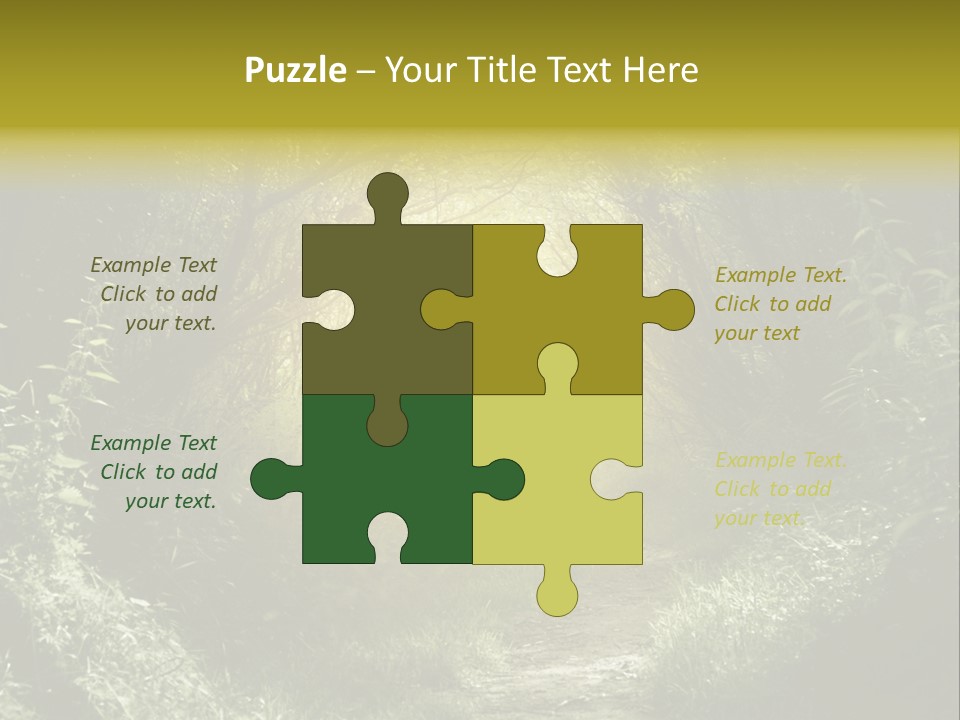 Nightmare Green Flower PowerPoint Template