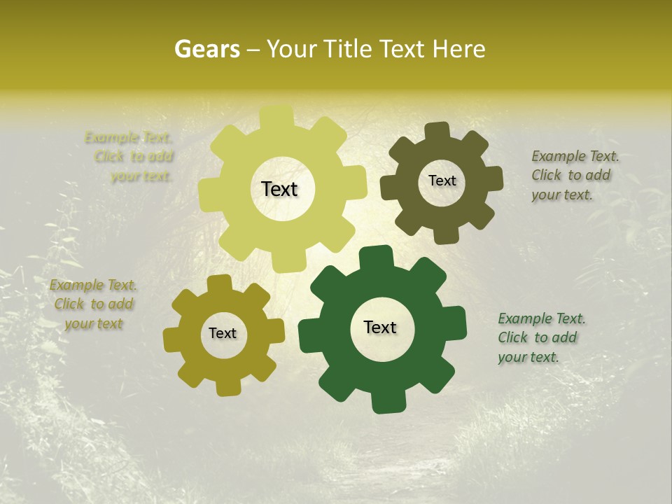 Nightmare Green Flower PowerPoint Template