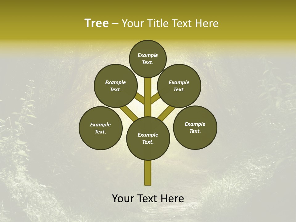 Nightmare Green Flower PowerPoint Template