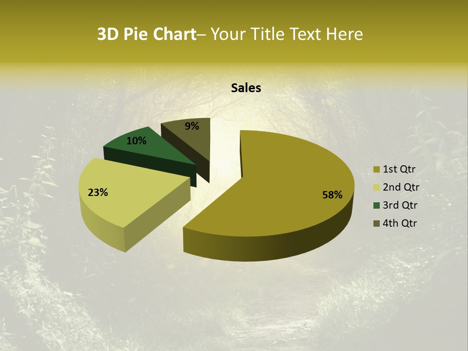 Nightmare Green Flower PowerPoint Template