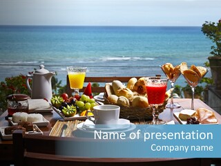 Drink Sea Food PowerPoint Template