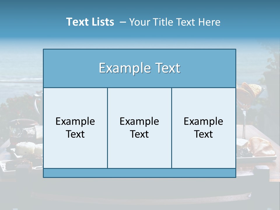 Drink Sea Food PowerPoint Template
