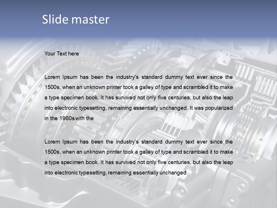 Manual Transmission Movement PowerPoint Template