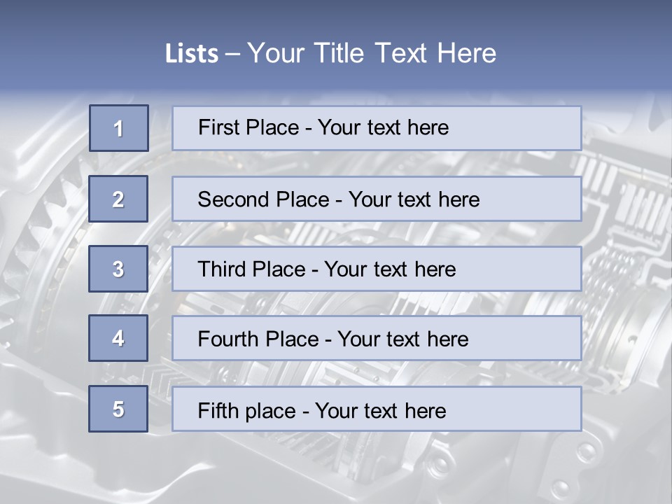 Manual Transmission Movement PowerPoint Template