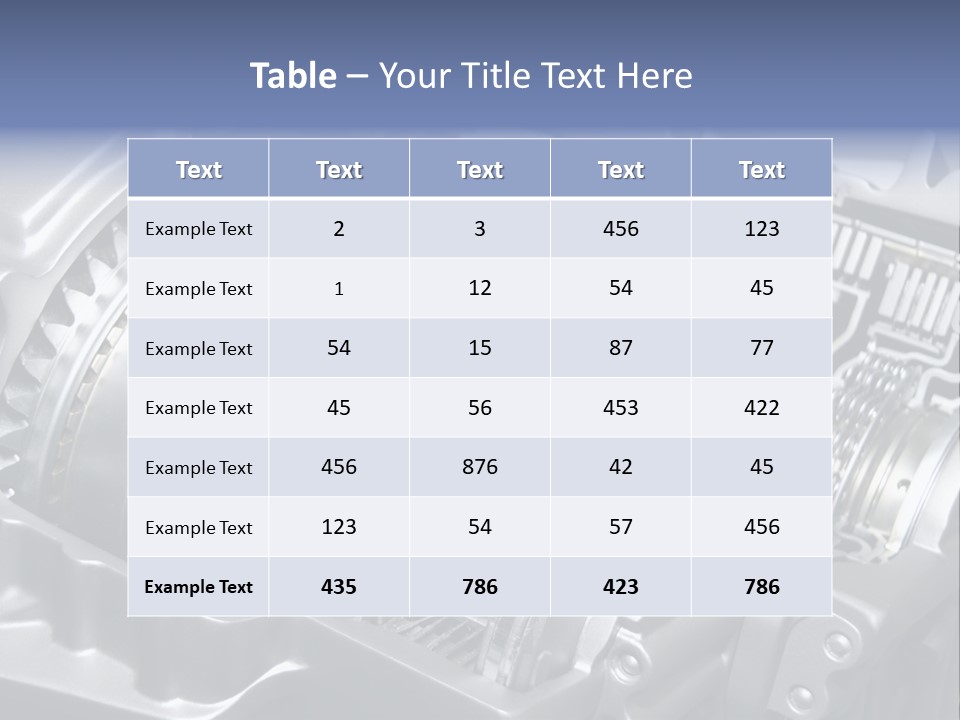 Manual Transmission Movement PowerPoint Template