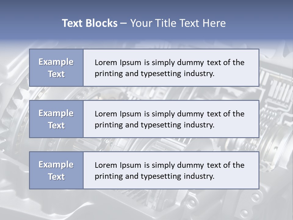 Manual Transmission Movement PowerPoint Template