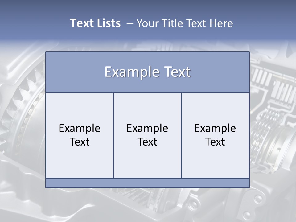 Manual Transmission Movement PowerPoint Template