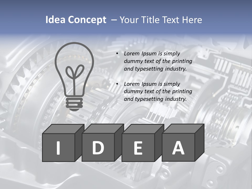 Manual Transmission Movement PowerPoint Template