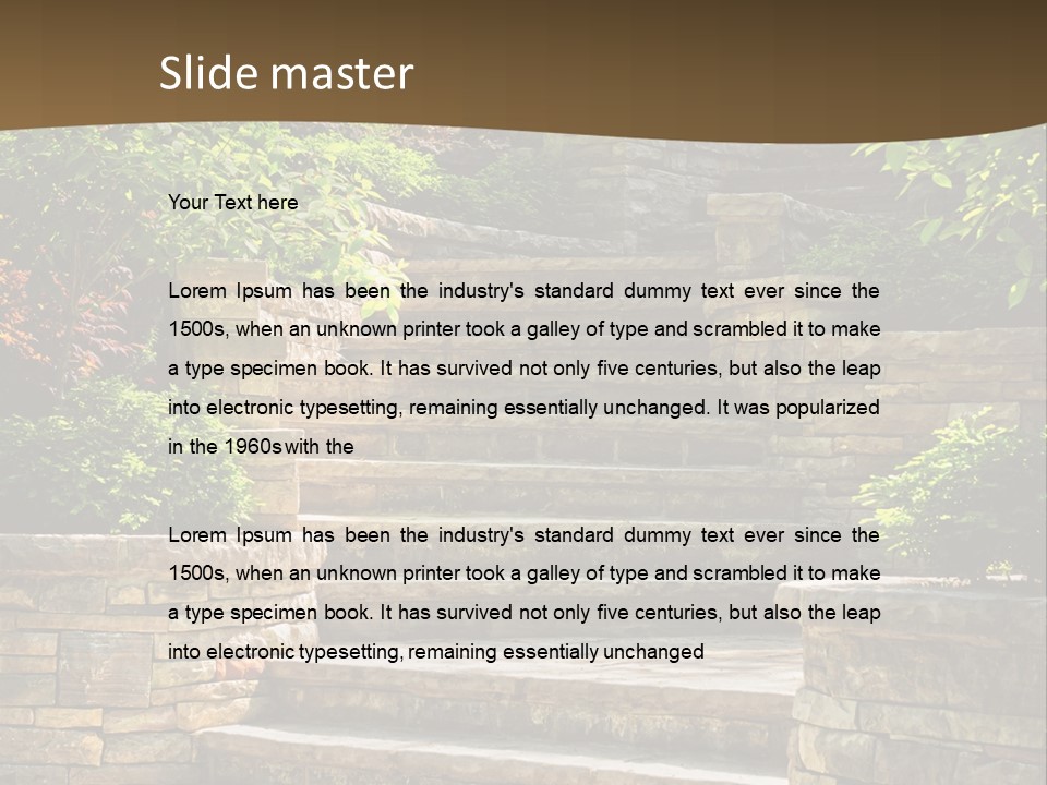 Front Stairway Outdoor PowerPoint Template