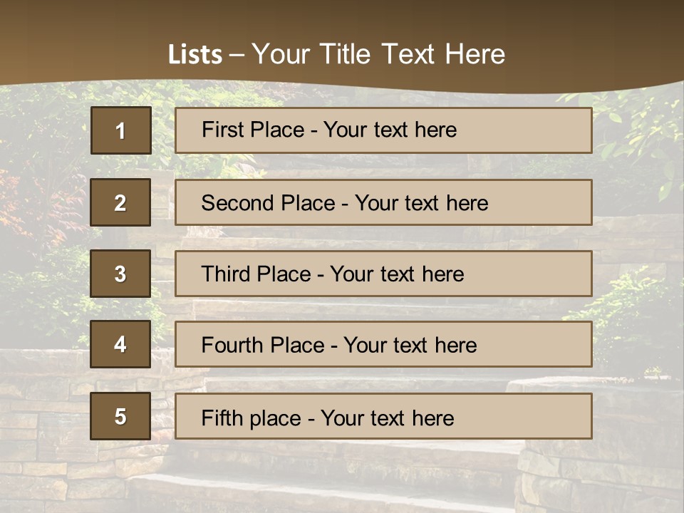 Front Stairway Outdoor PowerPoint Template