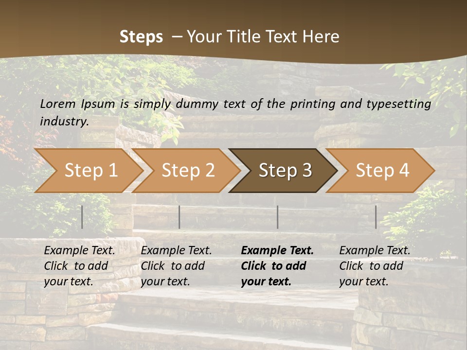 Front Stairway Outdoor PowerPoint Template