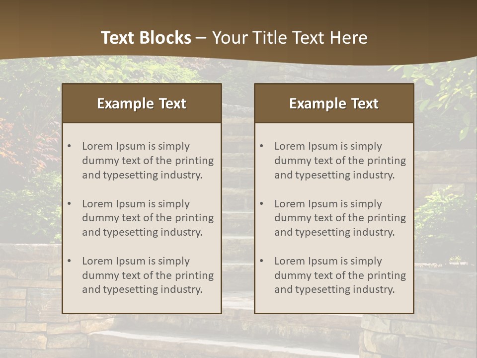 Front Stairway Outdoor PowerPoint Template
