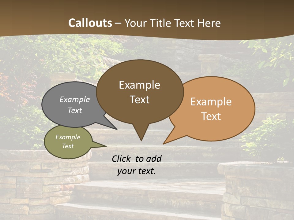 Front Stairway Outdoor PowerPoint Template