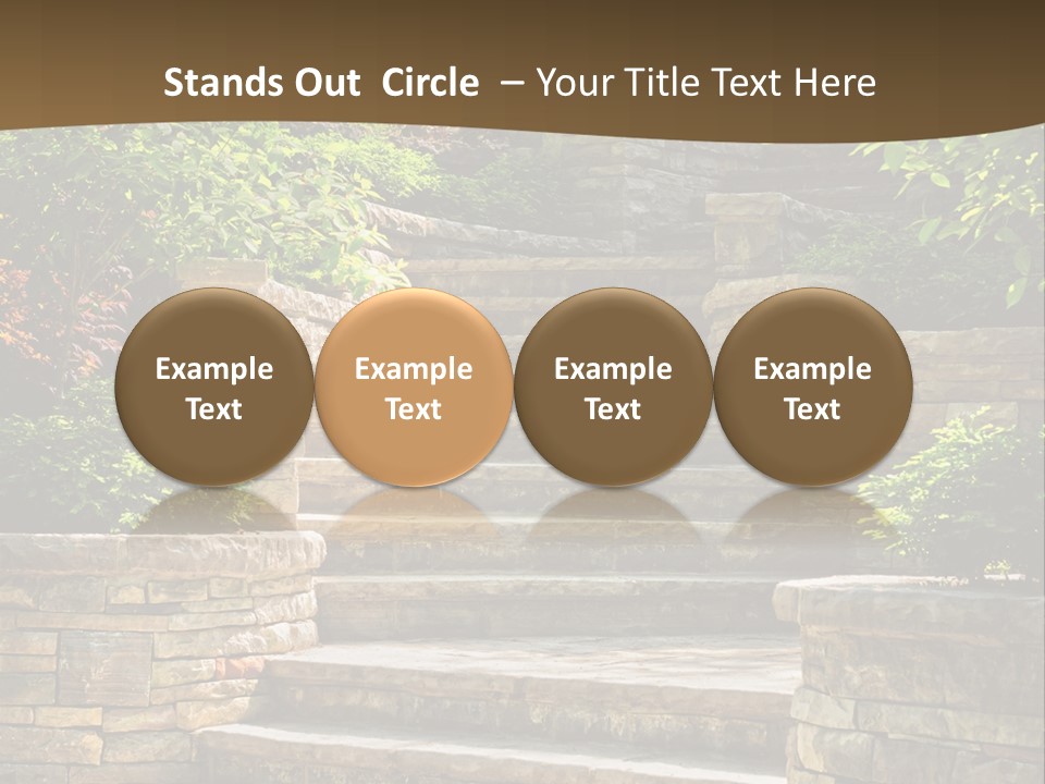 Front Stairway Outdoor PowerPoint Template