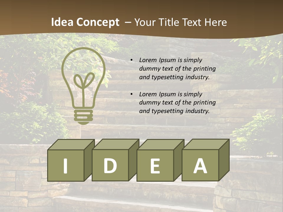 Front Stairway Outdoor PowerPoint Template