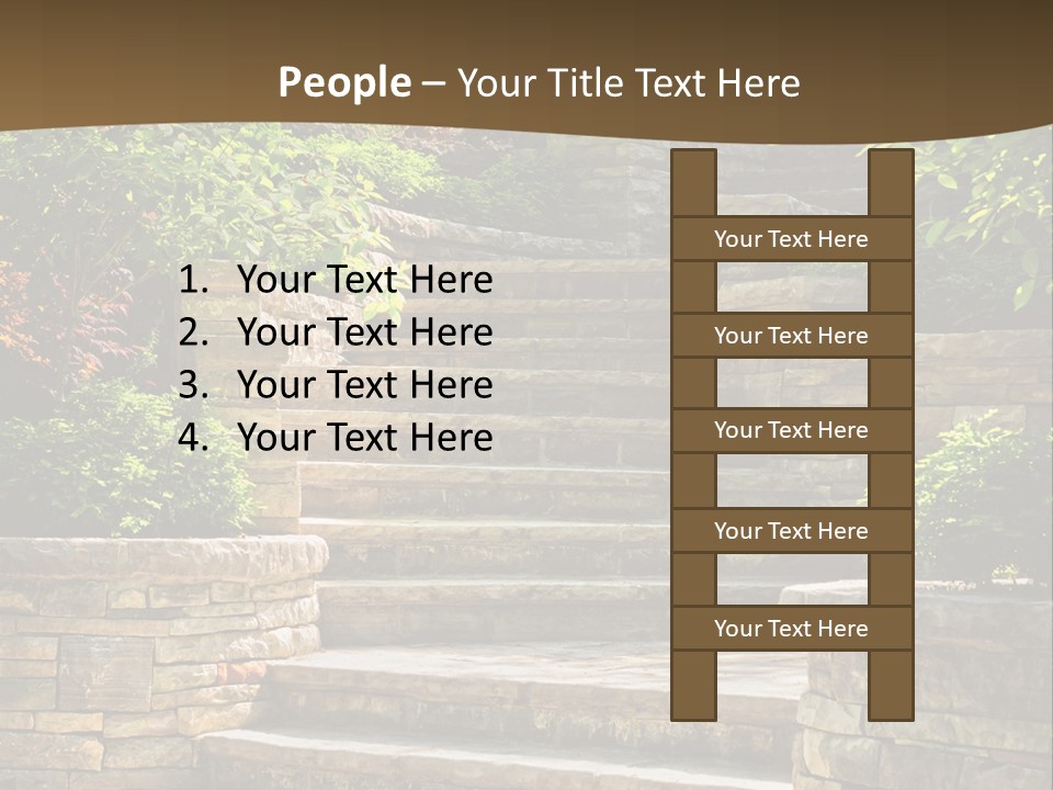 Front Stairway Outdoor PowerPoint Template