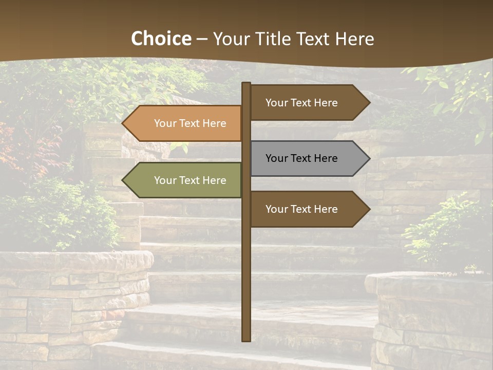 Front Stairway Outdoor PowerPoint Template