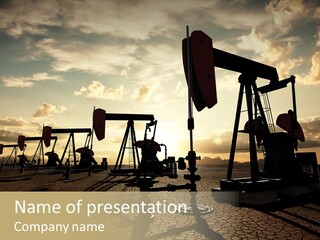 Oilfield Pump Natural PowerPoint Template