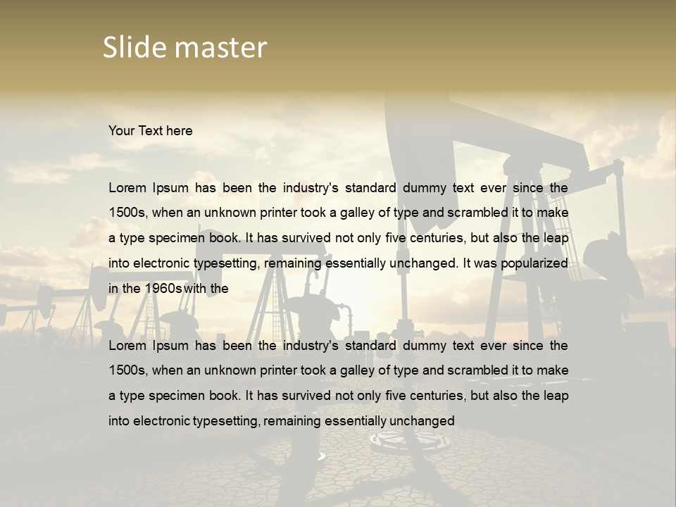 Oilfield Pump Natural PowerPoint Template