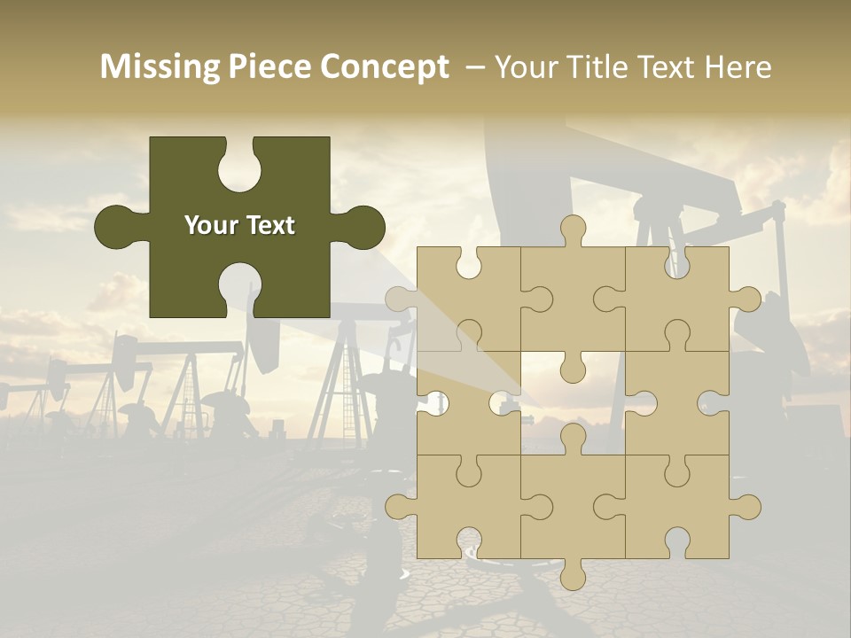 Oilfield Pump Natural PowerPoint Template