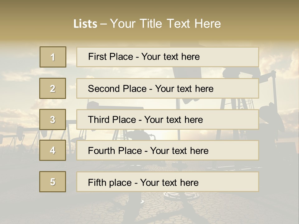 Oilfield Pump Natural PowerPoint Template