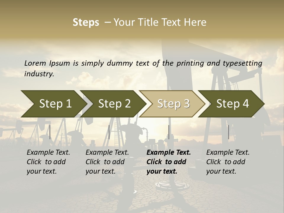 Oilfield Pump Natural PowerPoint Template