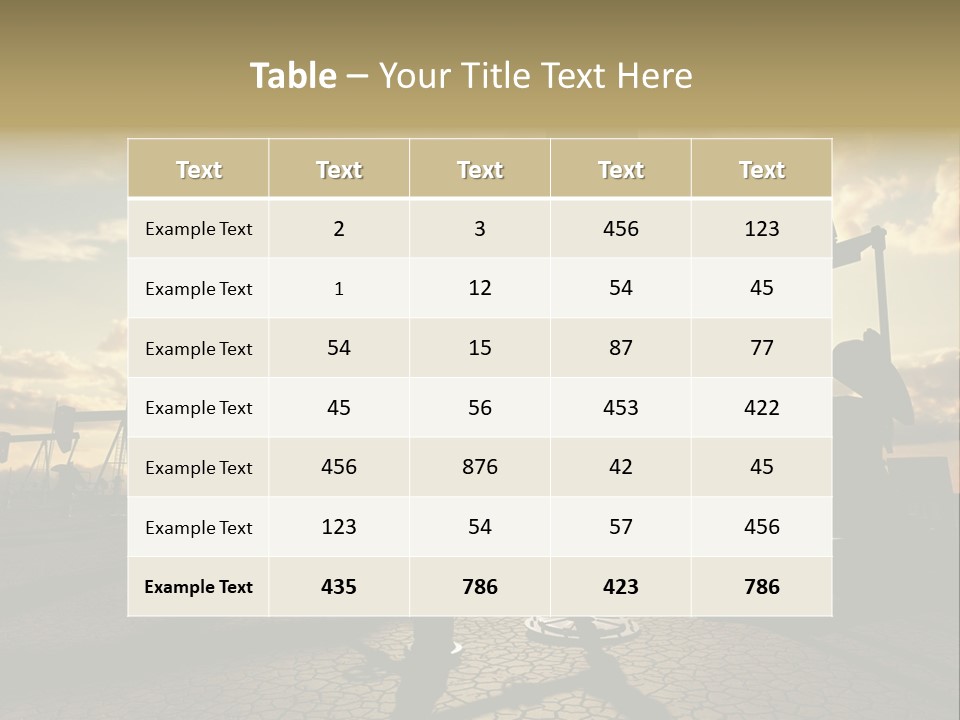 Oilfield Pump Natural PowerPoint Template