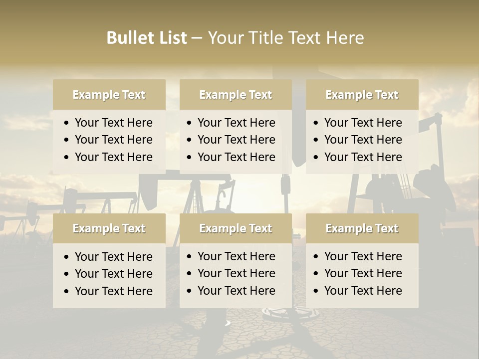 Oilfield Pump Natural PowerPoint Template