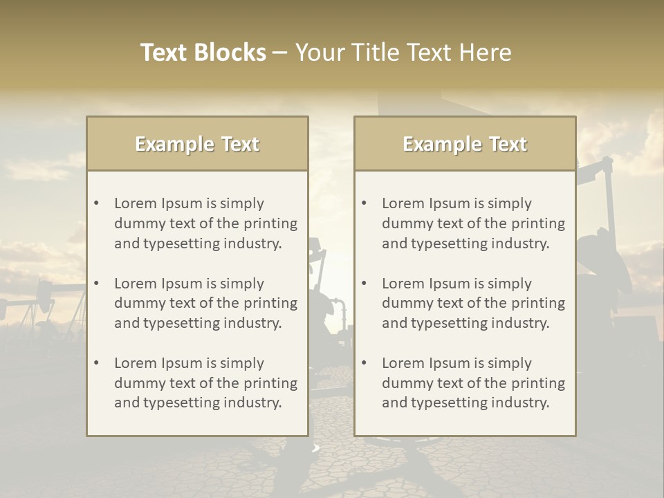 Oilfield Pump Natural PowerPoint Template