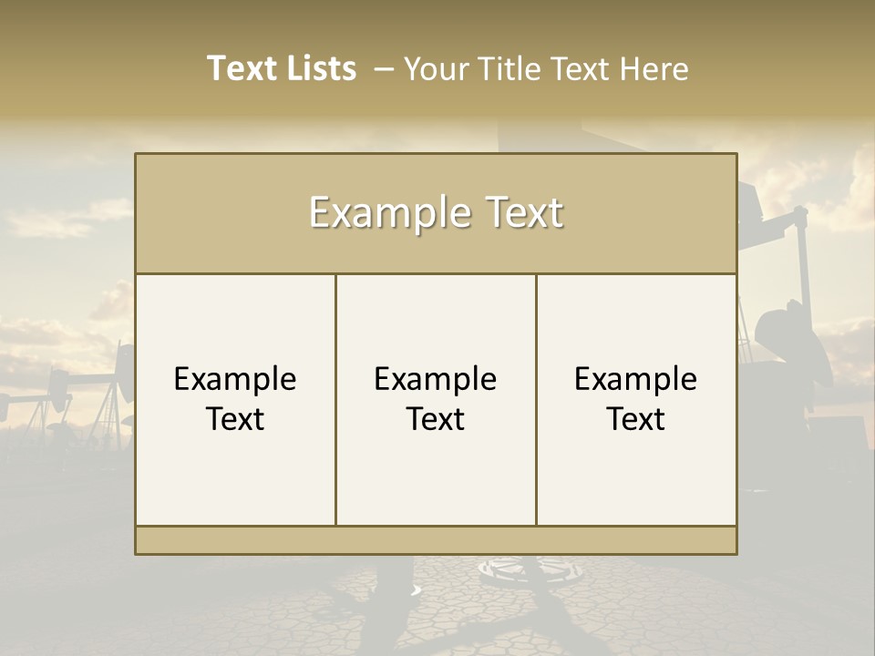 Oilfield Pump Natural PowerPoint Template