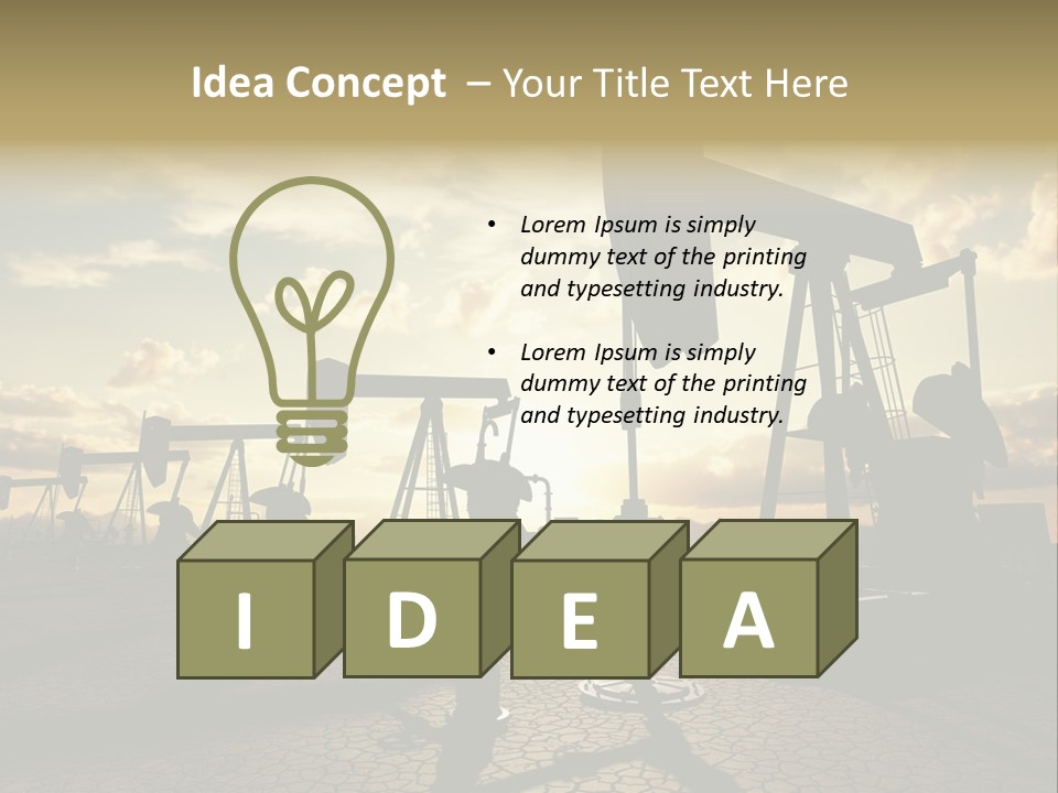 Oilfield Pump Natural PowerPoint Template