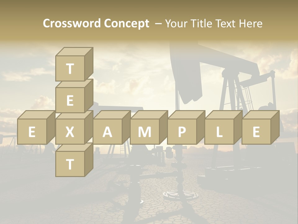 Oilfield Pump Natural PowerPoint Template