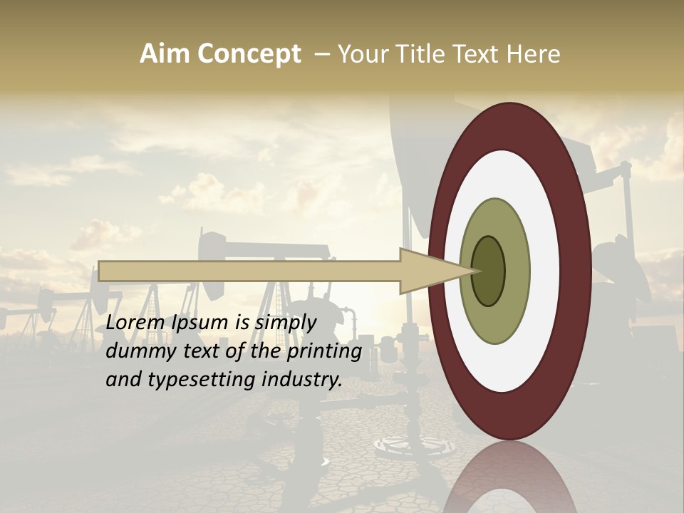 Oilfield Pump Natural PowerPoint Template