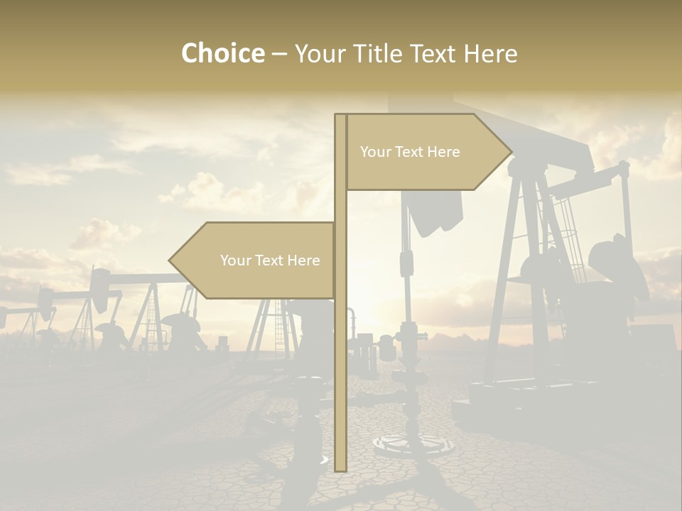 Oilfield Pump Natural PowerPoint Template