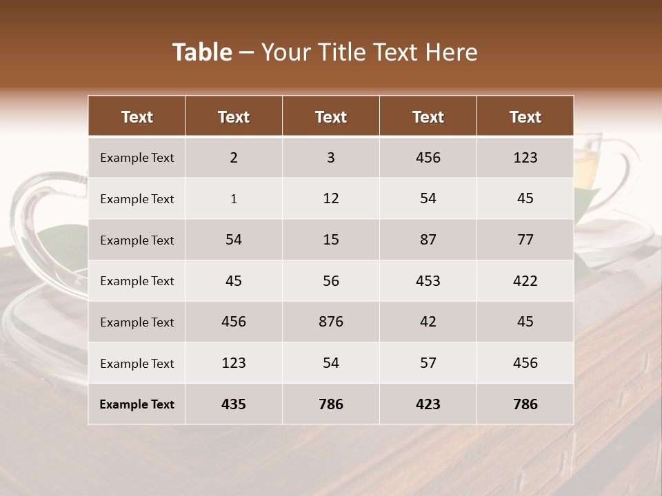 Beverage Beauty Transparent PowerPoint Template