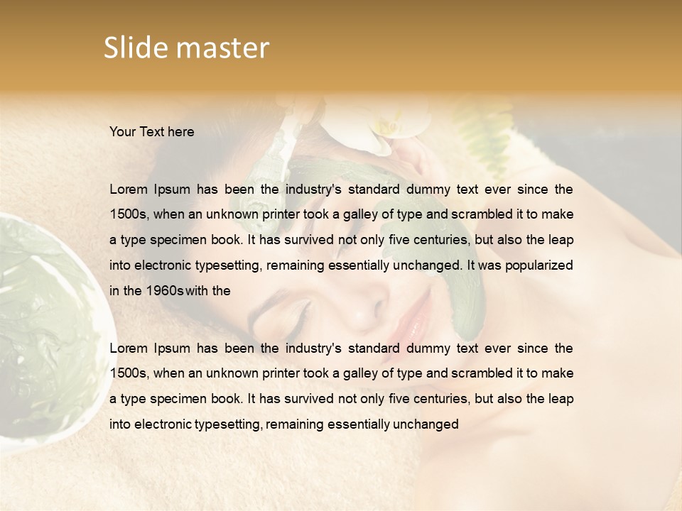 Pampering Face Relaxation PowerPoint Template