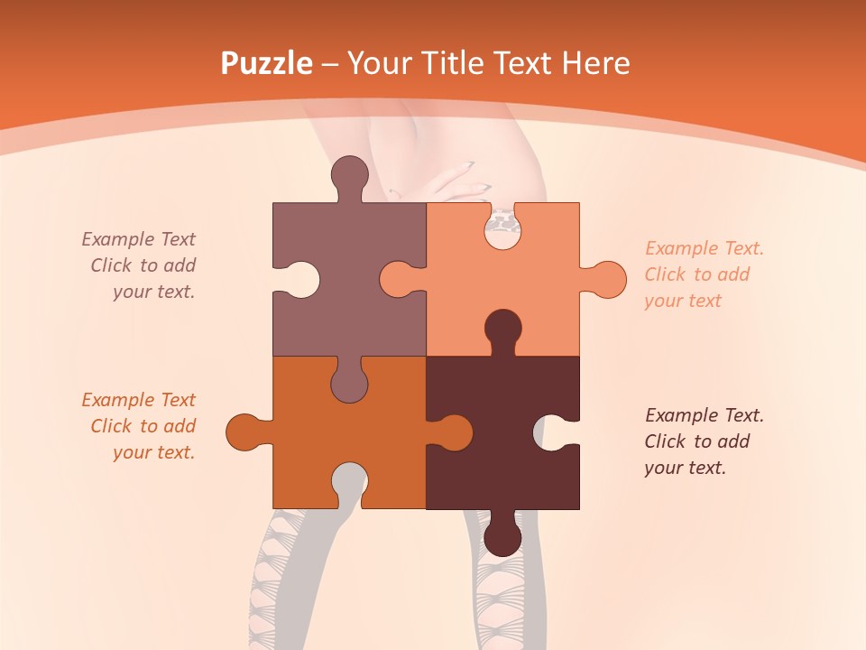 A Woman In Lingerie And Stockings Is Posing For A Picture PowerPoint Template