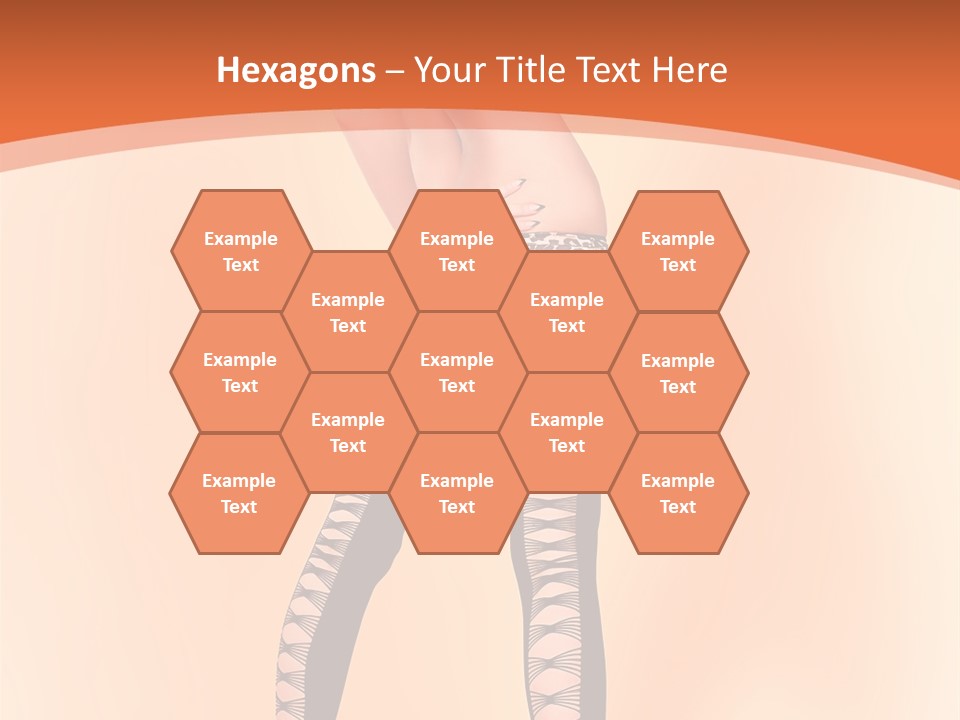 A Woman In Lingerie And Stockings Is Posing For A Picture PowerPoint Template