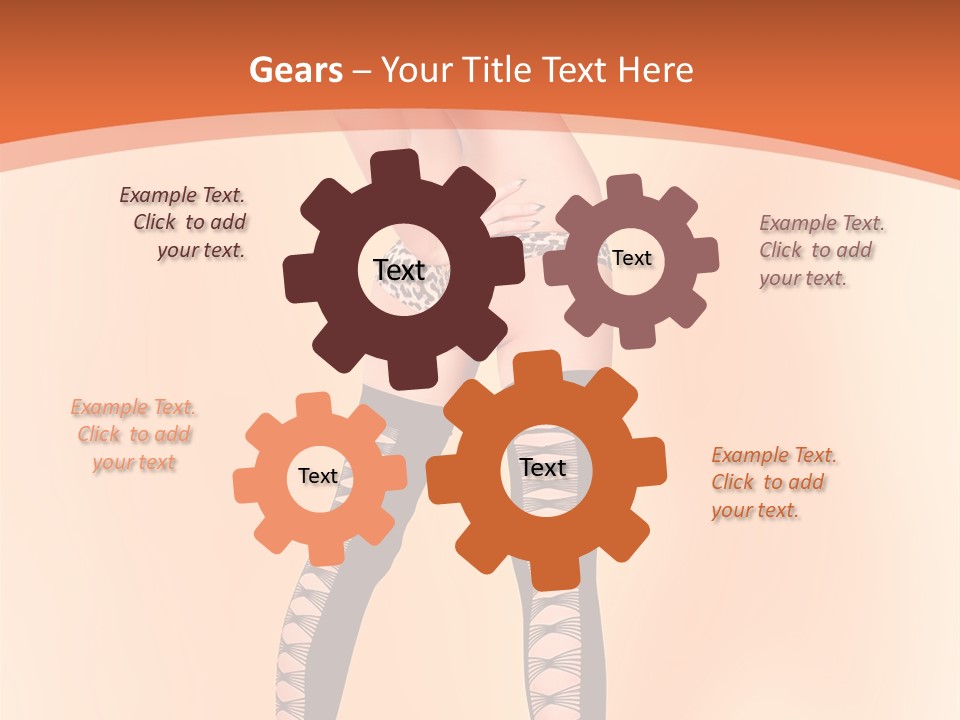 A Woman In Lingerie And Stockings Is Posing For A Picture PowerPoint Template