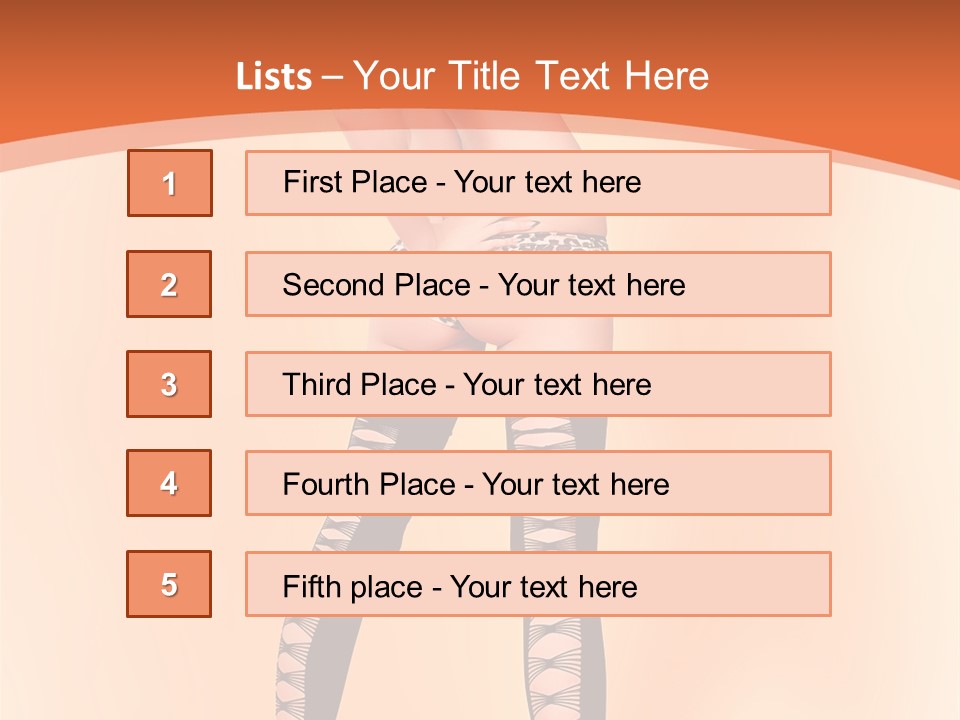 A Woman In Lingerie And Stockings Is Posing For A Picture PowerPoint Template