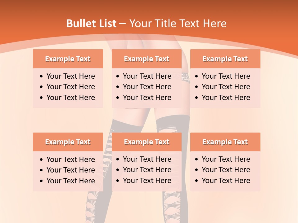 A Woman In Lingerie And Stockings Is Posing For A Picture PowerPoint Template