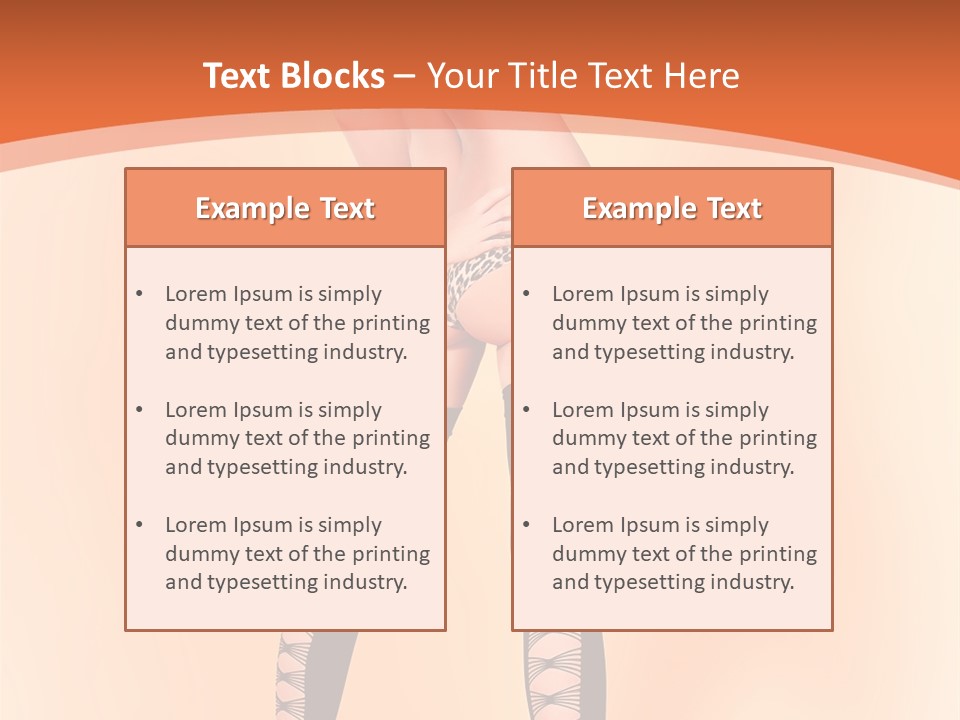 A Woman In Lingerie And Stockings Is Posing For A Picture PowerPoint Template